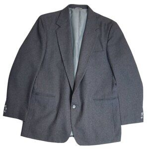VINTAGE MEN S GRAY PINSTRIPE BLAZER JACKET - HAGGAR - SIZE 46L